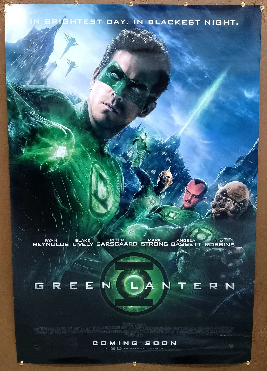 2011 Green Lantern 1 sheet India poster (2 side printed) Ryan Reynolds