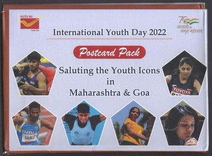 AOP India YOUTH ICONS Sports Postcard Pack with 6 postcards 2022. ONLY 250 issue