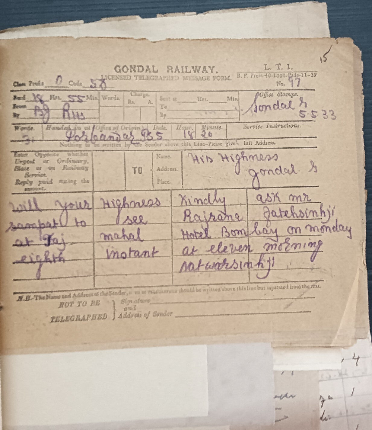 India 1933 Gondal Porbandar Dispute correspondence incl. 20 signed by Maharajas
