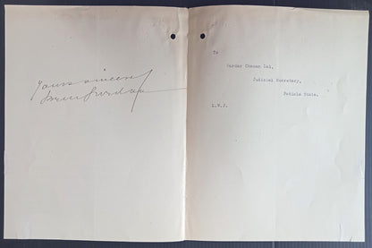 India 1915 POLITICAL AGENCY PHULKIAN STATES crested letter Sikh Sepoy imprisoned