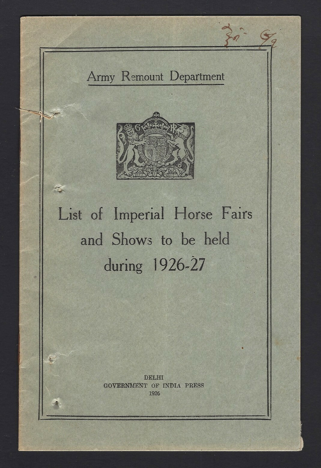 India Imperial Horse Shows & Fair 1925-9 (3 books)
