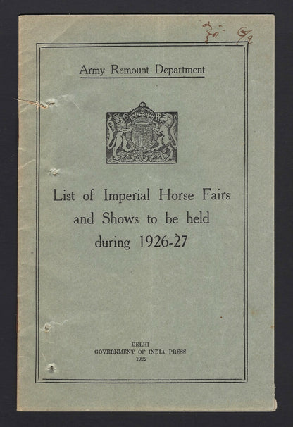 India Imperial Horse Shows & Fair 1925-9 (3 books)