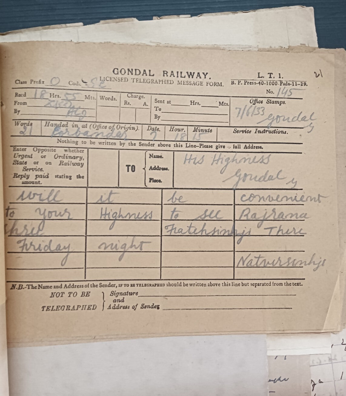 India 1933 Gondal Porbandar Dispute correspondence incl. 20 signed by Maharajas