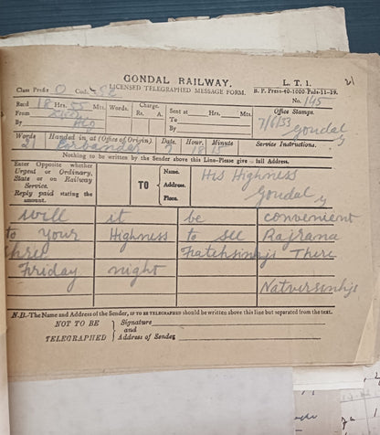 India 1933 Gondal Porbandar Dispute correspondence incl. 20 signed by Maharajas