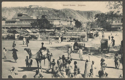 (AOP) India vintage postcard STREET SCENE, JEYPORE