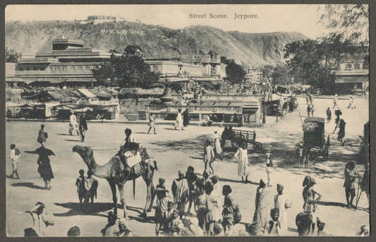 (AOP) India vintage postcard STREET SCENE, JEYPORE