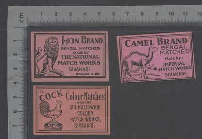 AOP India vintage matchbox labels ANIMALS (3)