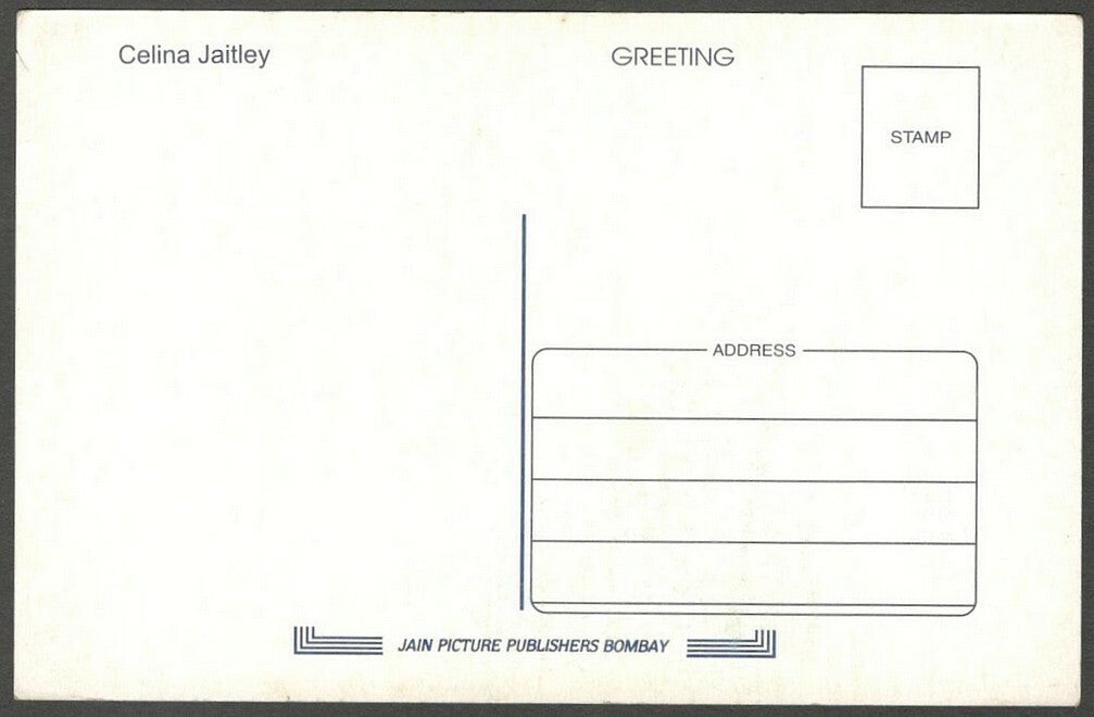 AOP India Bollywood vintage postcard CELINA JAITLEY