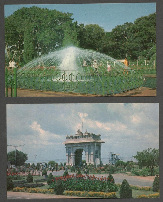 AOP India vintage set of 7 postcards BRINDAVAN