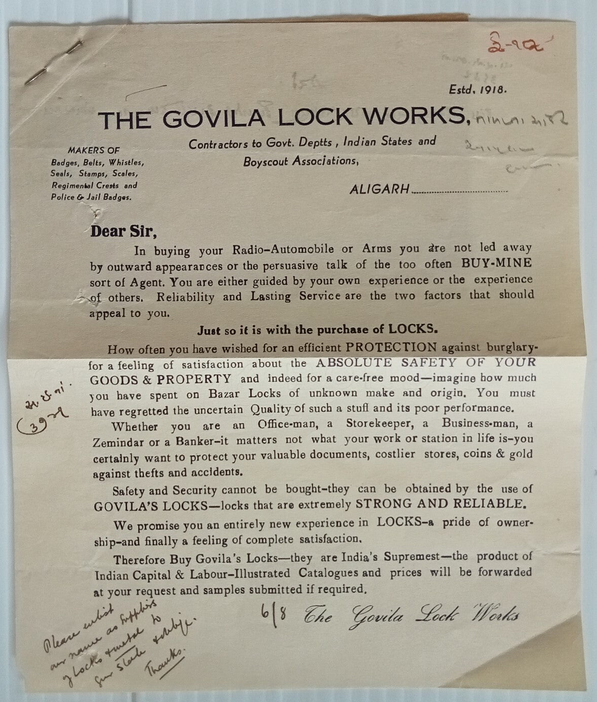 AOP India The Govila Lock Works Selling the Experience not only the product
