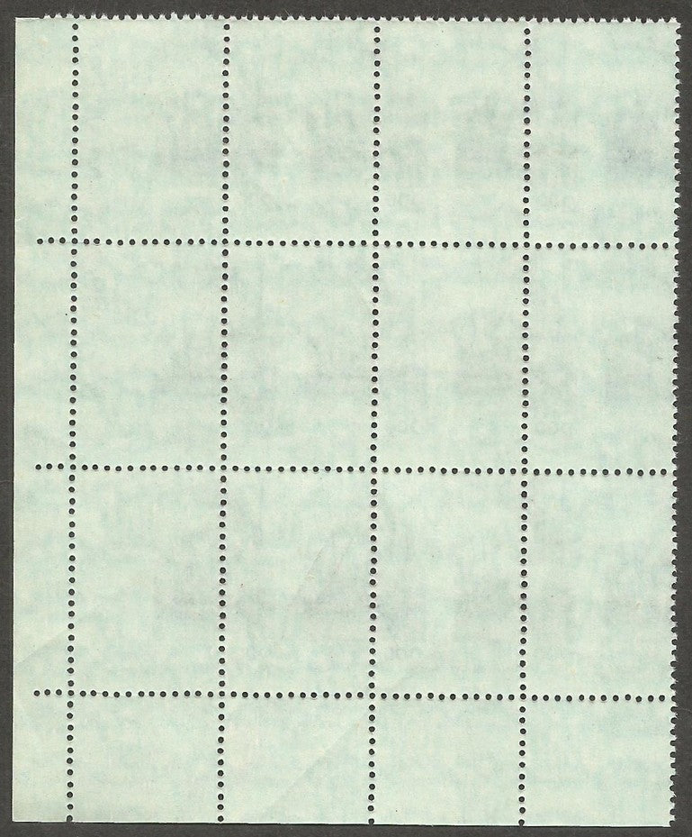 India 1979 2R Weaver misperfed block of 12 with many unusual stamps