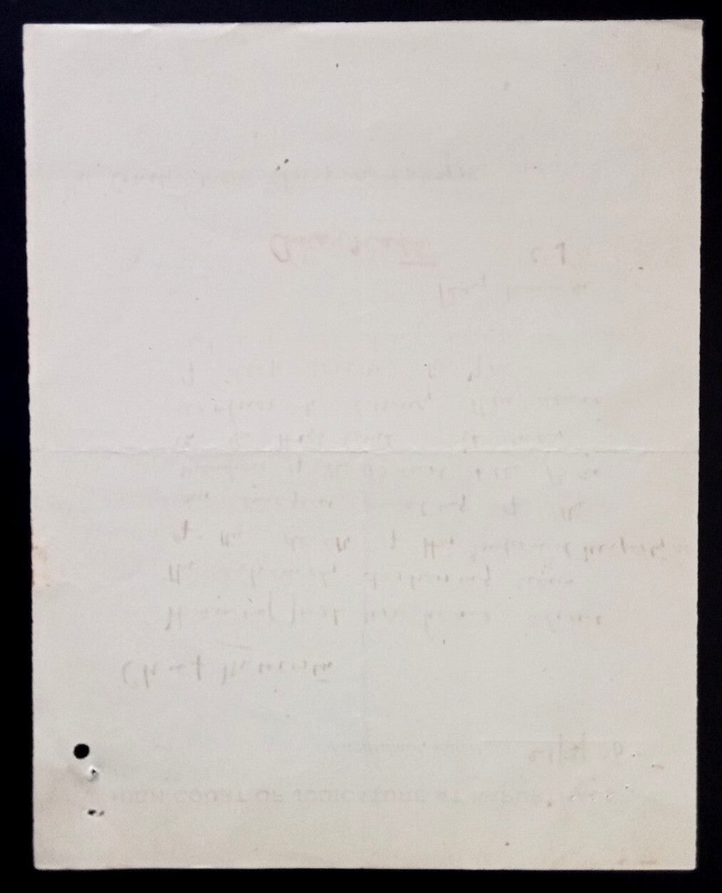 India 1936 CJ Kaputhala High Court letter condoling the death of King George V