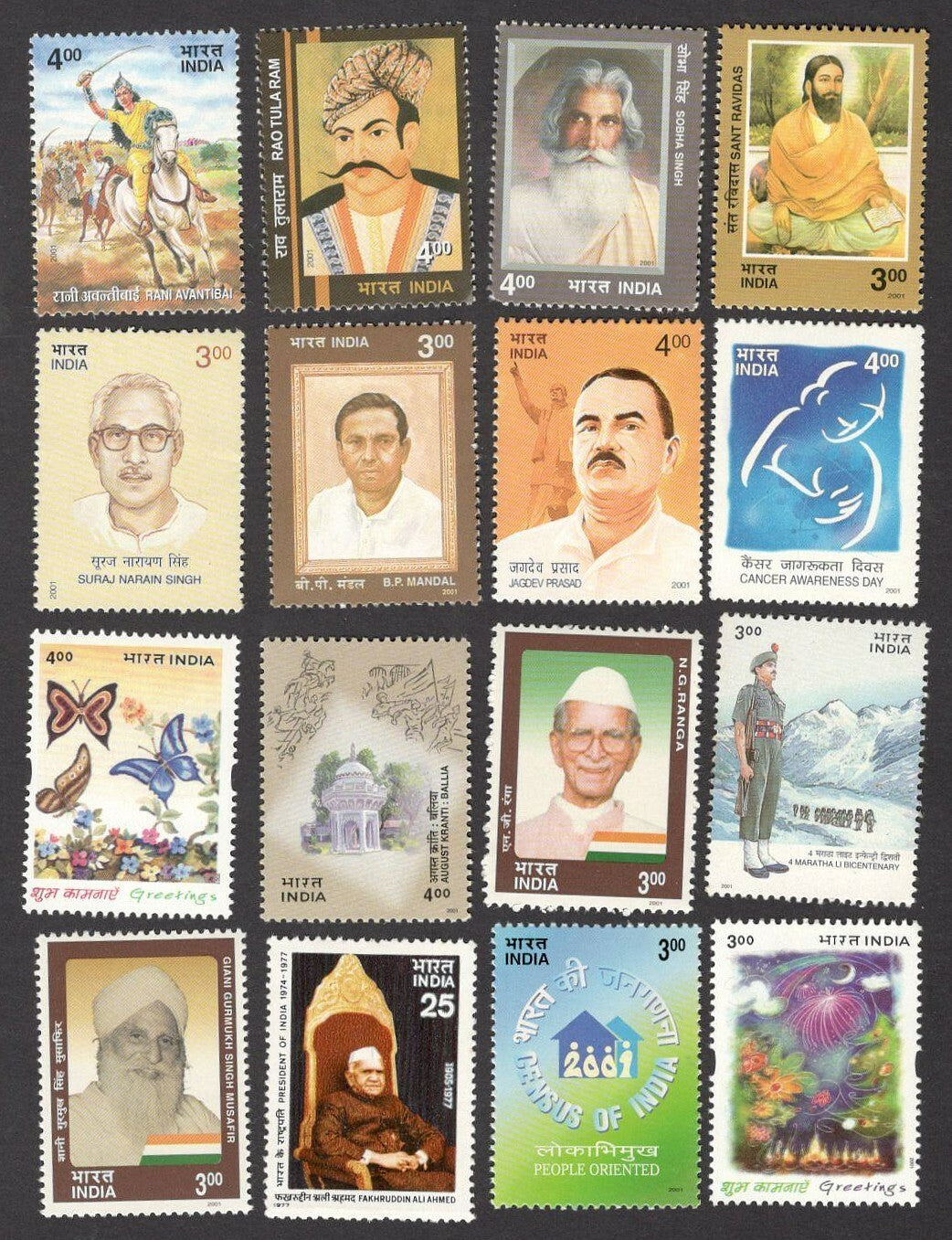 India 2001 Year pack / Year set MNH