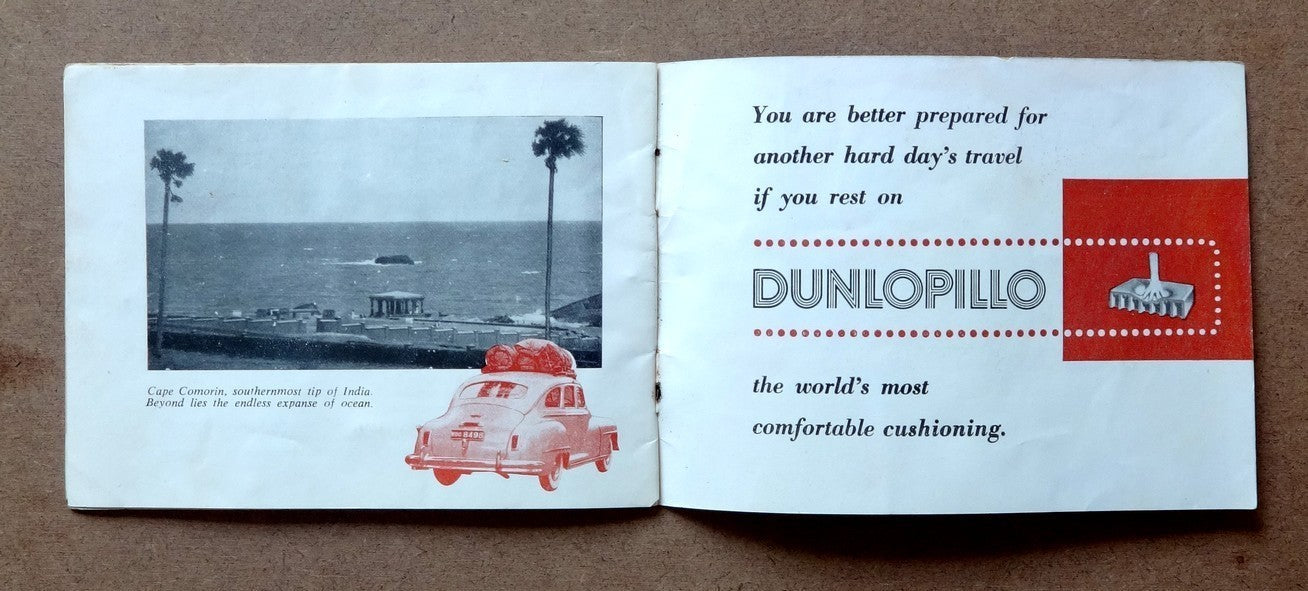 India - Calcutta to Cape Comorin vintage motorng book by DUNLOP