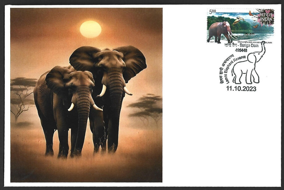 India 2023 LEMRU ELEPHANT RESERVE Special covers (5)