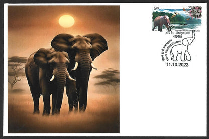 India 2023 LEMRU ELEPHANT RESERVE Special covers (5)