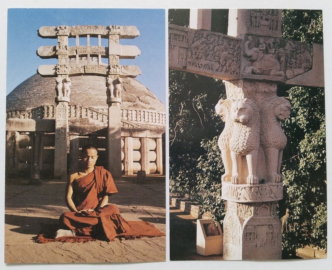 AOP India SANCHI vintage booklet of 10 postcards