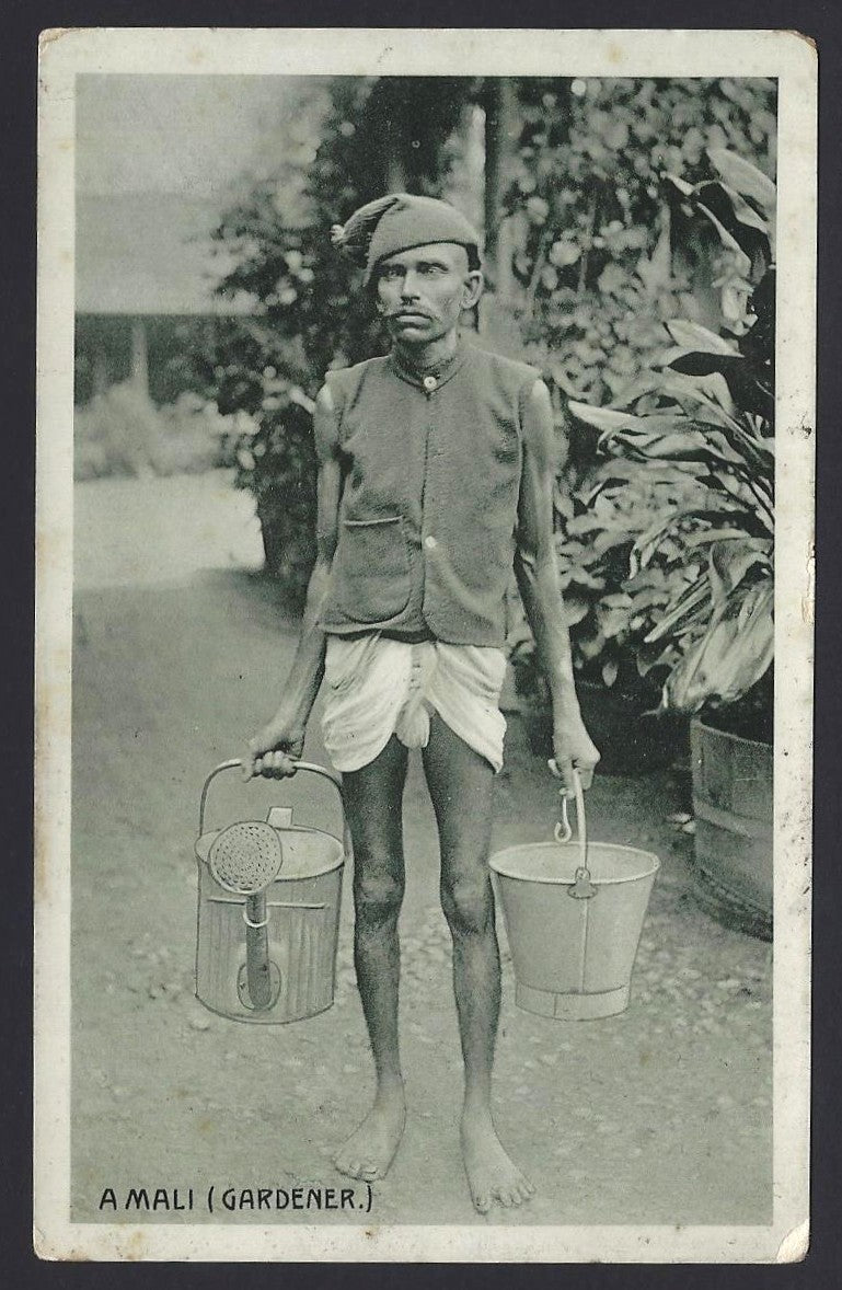 India A MALI (GARDNER) vintage real photo postcard