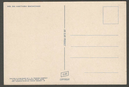 India Bollywood vintage postcard wth facsimile signature AMITABH BACHAN ELAR 293
