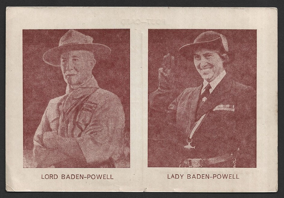 India 1970 VI All India Jamboree, Bombay postcard - Lord & Lady Baden Powell