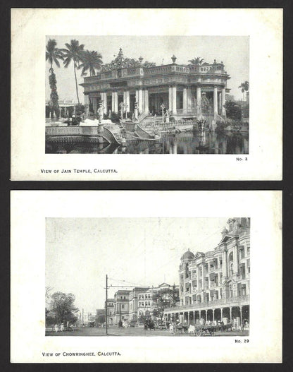 India Calcutta vintage postcard series x 10
