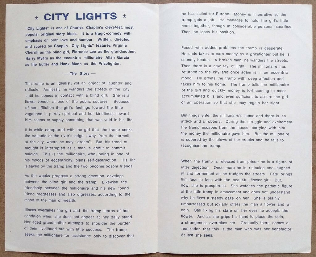 Charlie Chaplin CITY LIGHTS India herald