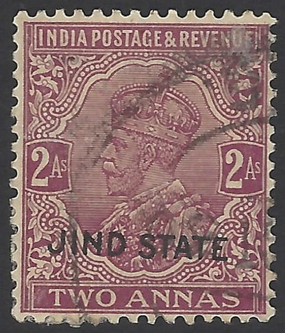 India Jind State collection of INVERTED WATERMARKS used