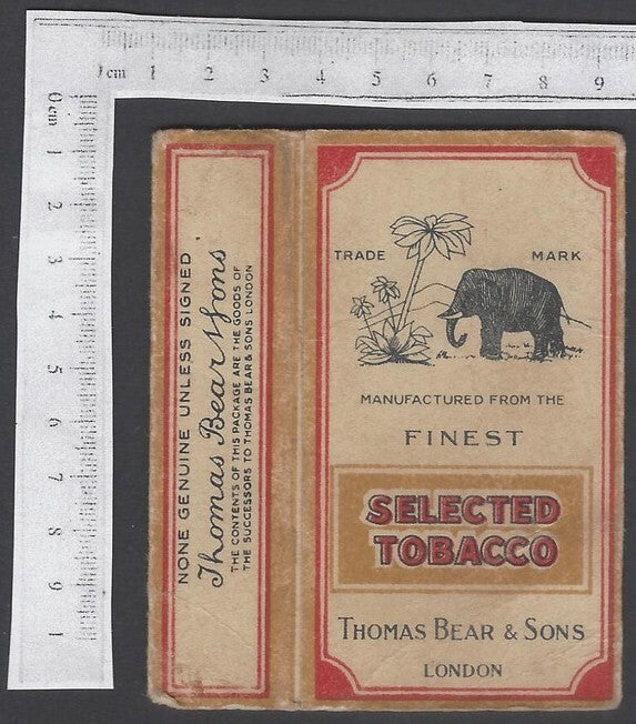 AOP India vintage empty cigarette packet BEARS' HONEYDEW CIGARETTES