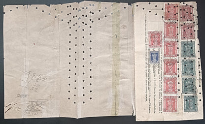 India 1961 telegram re Pakistani cross border attack w high value Service stamps