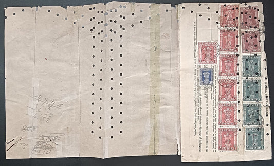 India 1961 telegram re Pakistani cross border attack w high value Service stamps