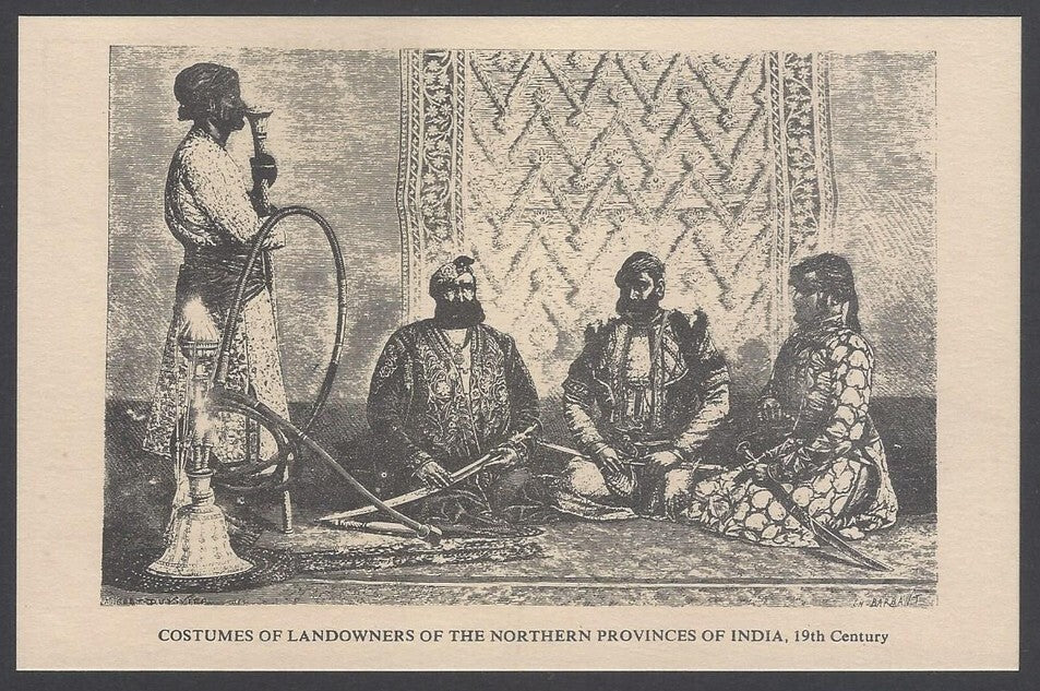 AOP India COSTUMES OF LANDOWNERS OF THE NOTHERN PROVINCES postcard