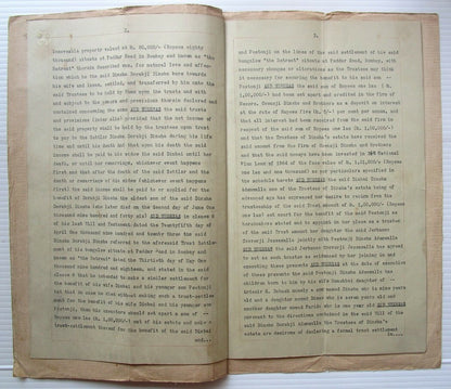 India 1955 Declaration of Trust document with Special Adhesive KGVI 30R
