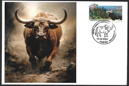 India 2025 WILD BUFFALO, GARIABAND Special covers (5)