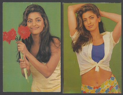 Bollywood postcards JUHI CHAWLA x 7 different