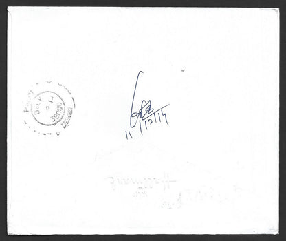 GB £1.28 Snowman single franked RTS cover to India