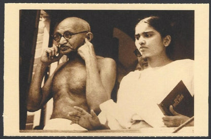 AOP India full back pictorial 50p Gandhi postal card GANDHI 