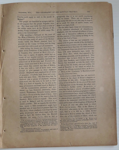 Indian Antiquary Sept 1874 #34 Journal of Oriental Research FRAGILE REPAIRED