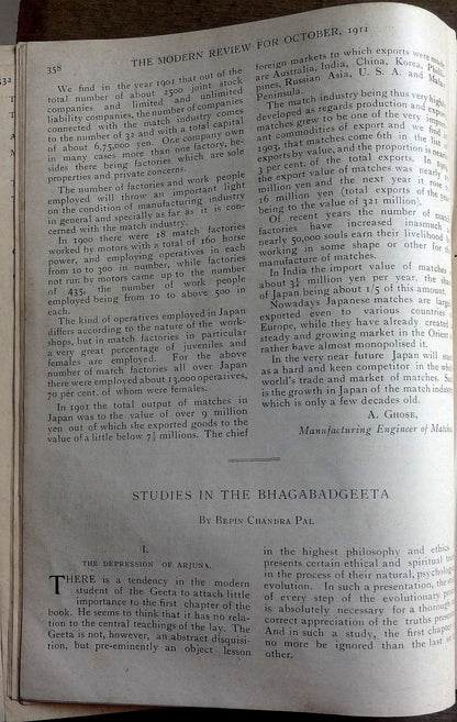 India Modern Review 1911 Panjabi Song Women’s Movements TURKEY etc SEE CONDITION