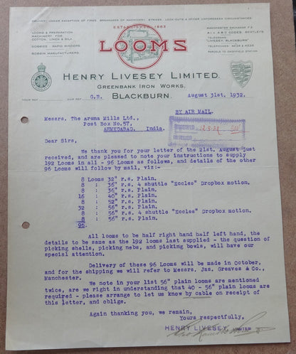 Illustrated 1929-37 letterheads to & from India (6)