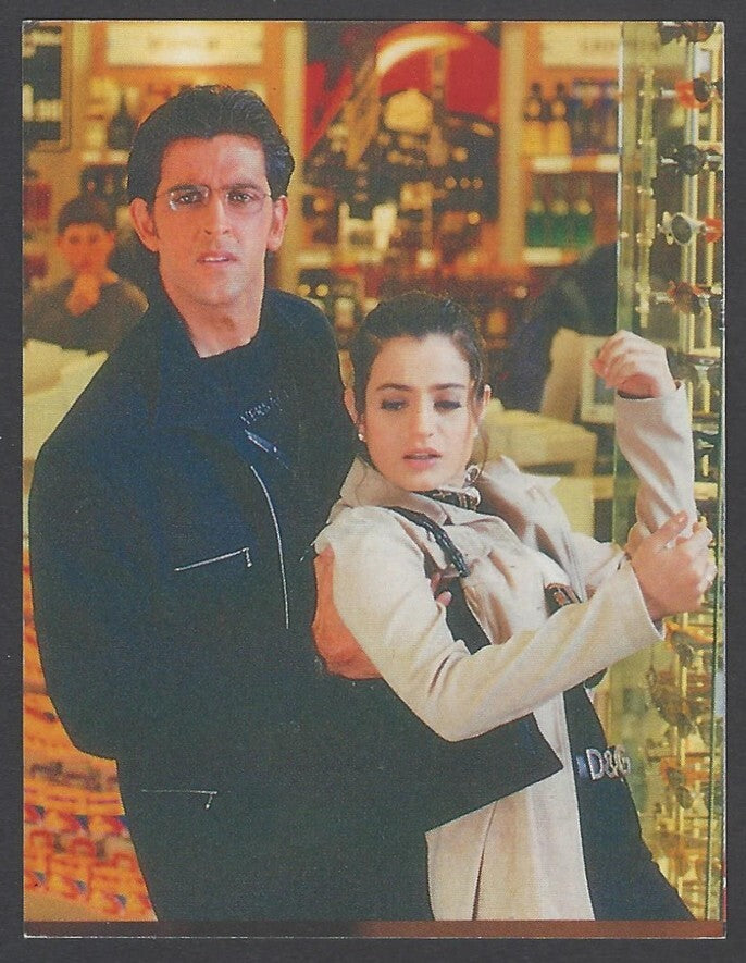 AOP2 India Bollywood 2001 Pocket Calendar - AMISHA PATEL & HRITHIK ROSHAN