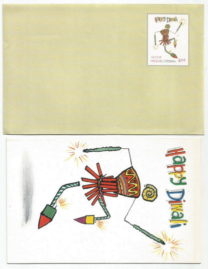 India 21 diff prepaid 4R envelopes issues all with matching greeting cards