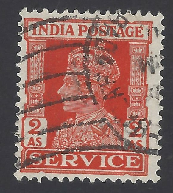 India 1939-42 KGVI Official 2a orange SG O147w £85 used