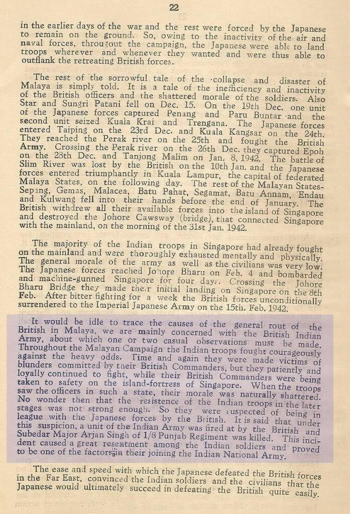 AOP INDIAN INDEPENDENCE MOVEMENT IN EAST ASIA by Prov Govt of Free India BOSE