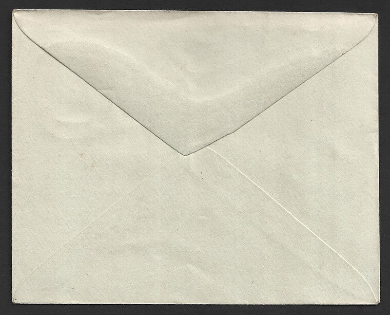 India 15p red octogonal envelope with half stamp unprinted error