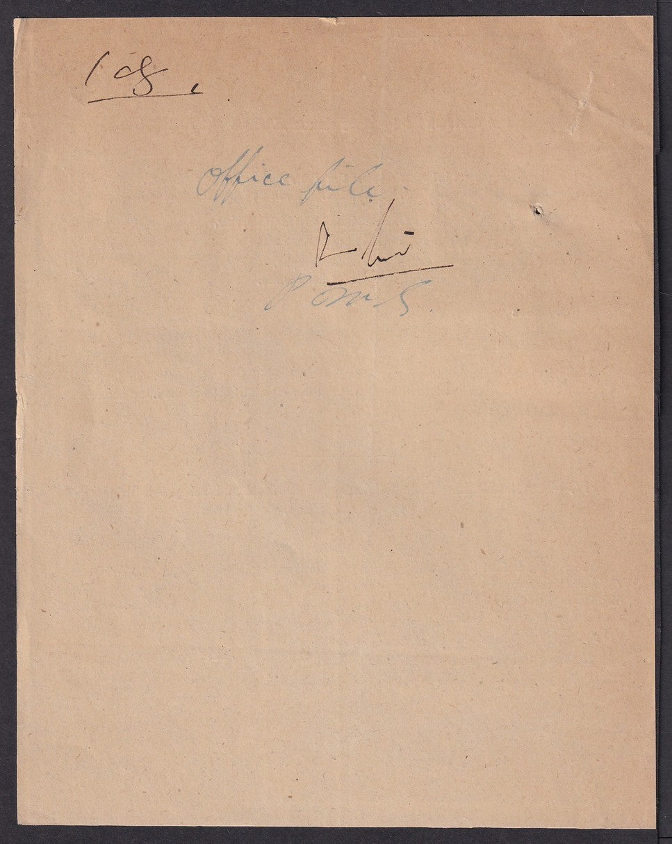India 1931 DG'S POSTAL CIRCULAR Multiple topics