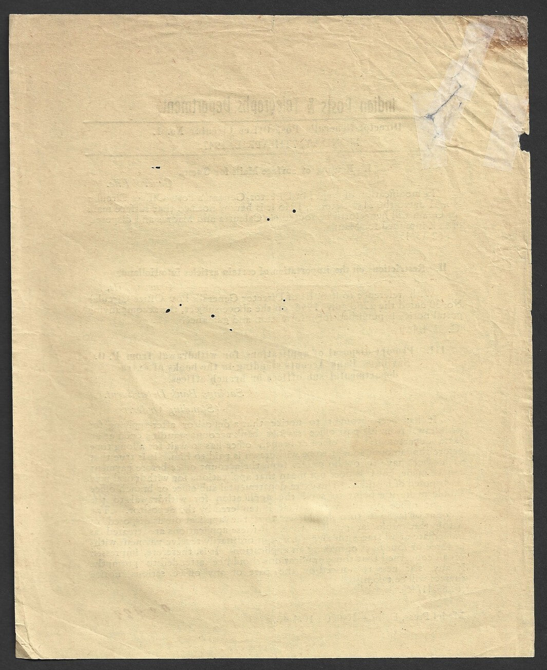 India POSTAL CIRCULAR No. 1 7th April 1947 Routing of Surface Mails for Guam etc