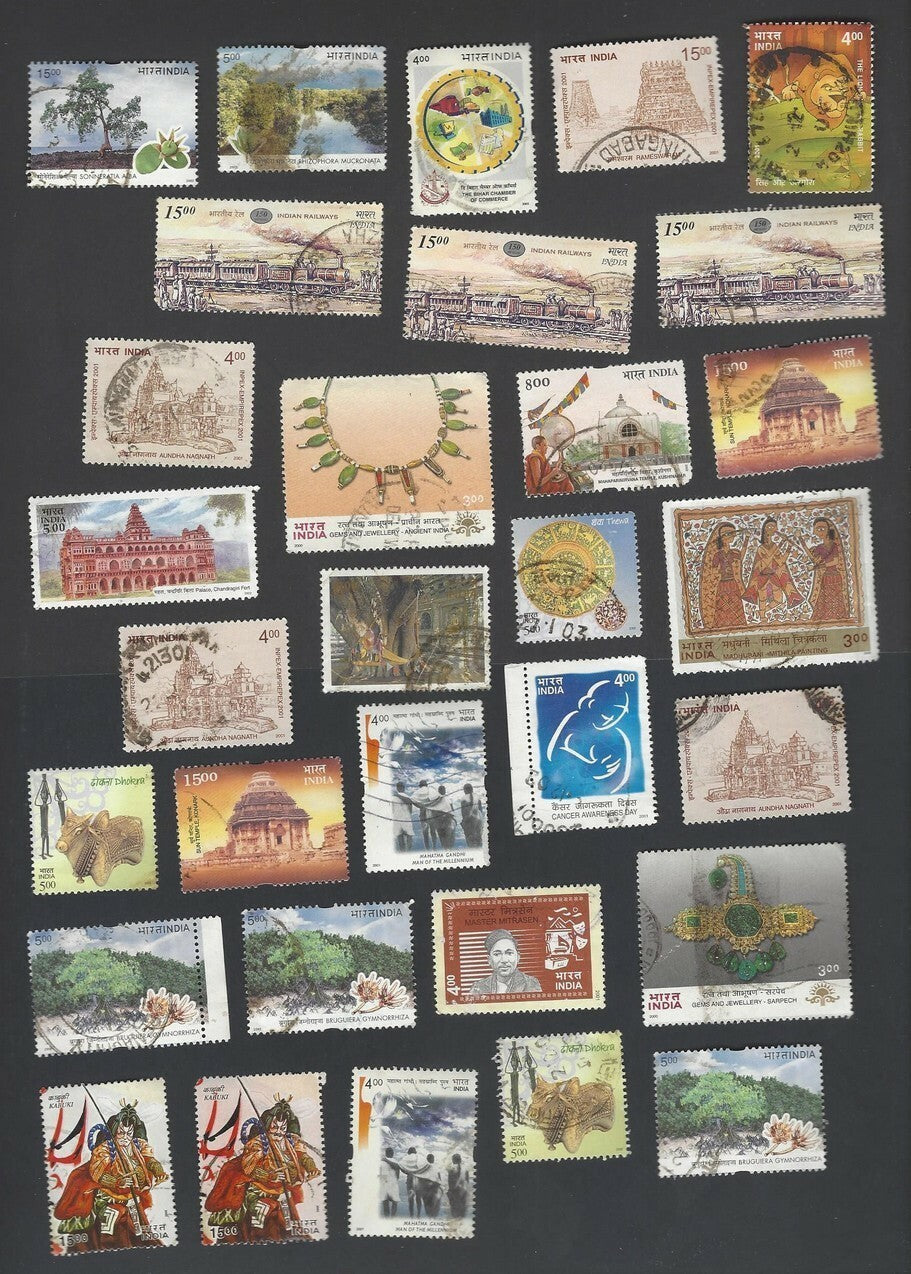 India 1990s to 2010 off paper mixture – mostly different 220+ stamps
