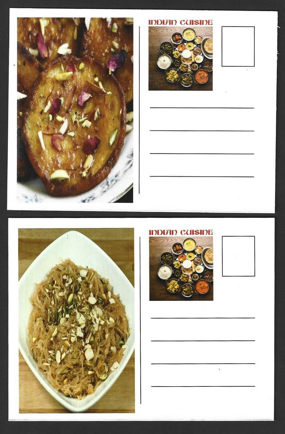 India 2017 Indian Cusine set of 24 maxicards