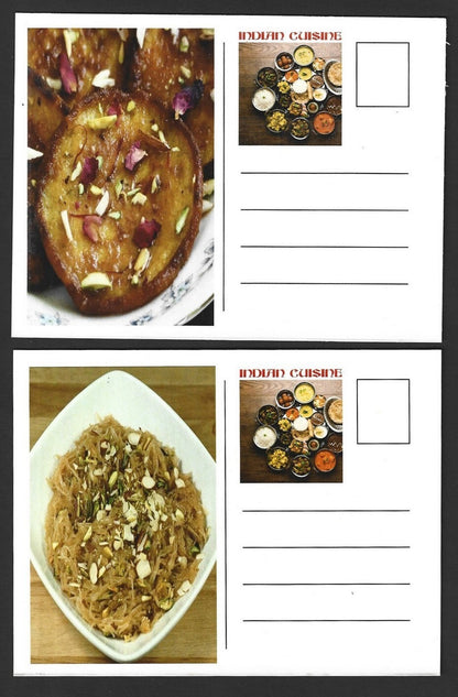 India 2017 Indian Cusine set of 24 maxicards