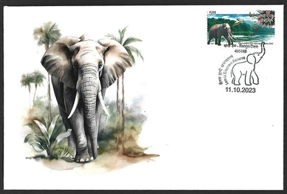 India 2023 LEMRU ELEPHANT RESERVE Special covers (5)